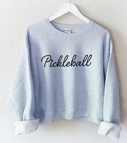 Pickleball Mid Crew Neck Sweatshirt - Powder Blue
