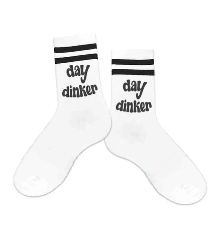 Day Dinker Striped Crew Socks