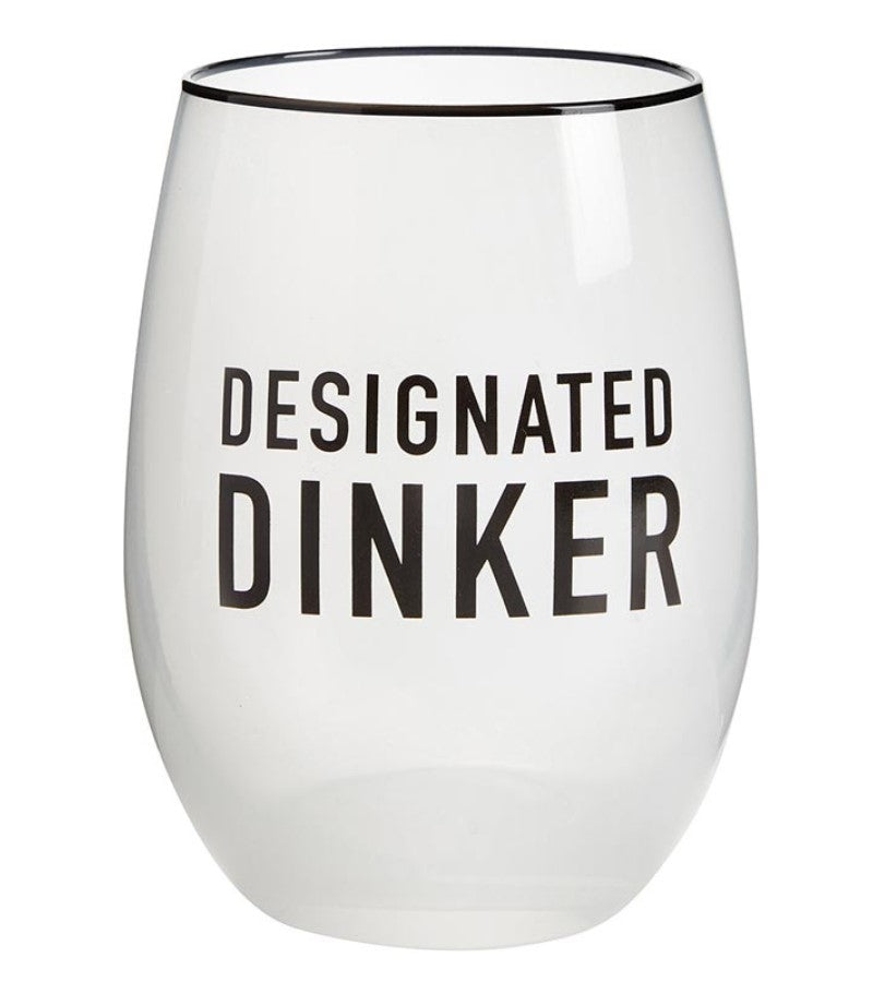 Load image into Gallery viewer, Designated Dinker Stemless Wine Glass
