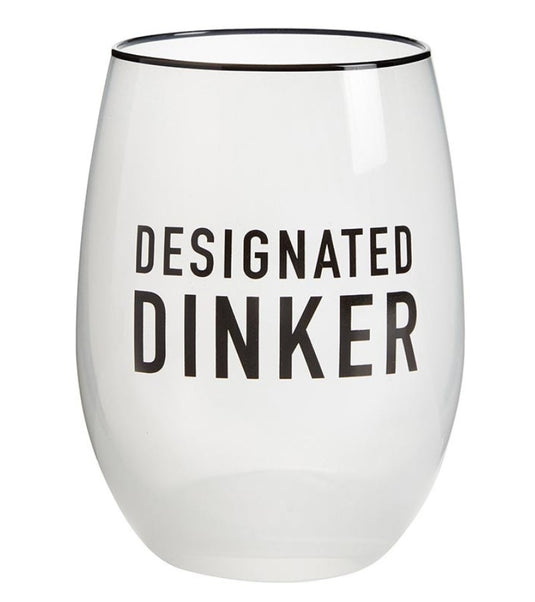 Designated Dinker Stemless Wine Glass