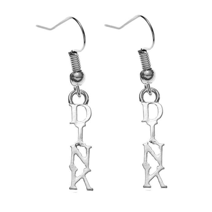 Dink Dangle Pickleball Earrings Silver