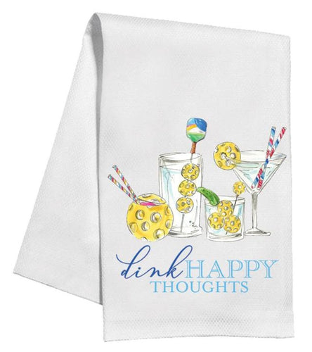 Dink Happy Thoughts Pickleball Kitchen Towel