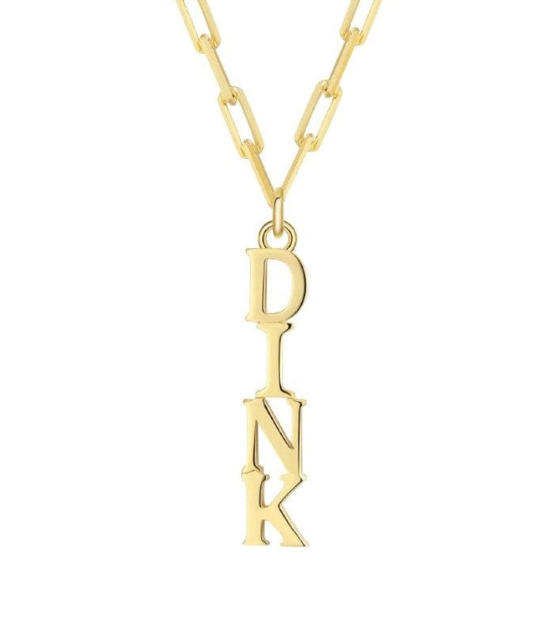Load image into Gallery viewer, Dinks on Me Pickleball Necklace Gold
