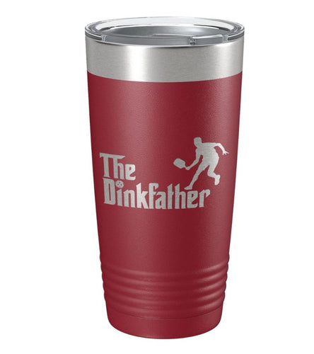 The Dinkfather Pickleball Tumbler - Maroon