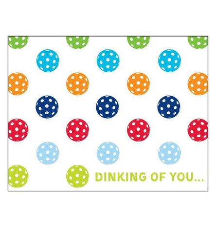 Dinking of You Fold Over Pickleball Note Cards