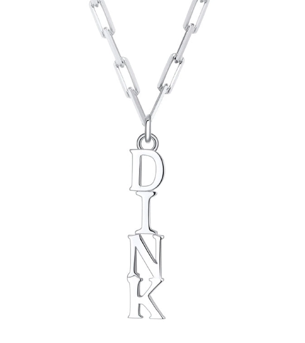 Dink Sterling Silver Pickleball Necklace