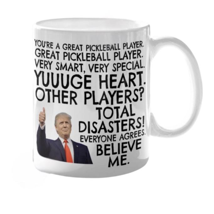 Load image into Gallery viewer, Donald Trump Classic Pickleball Mug - 11 oz Mug White
