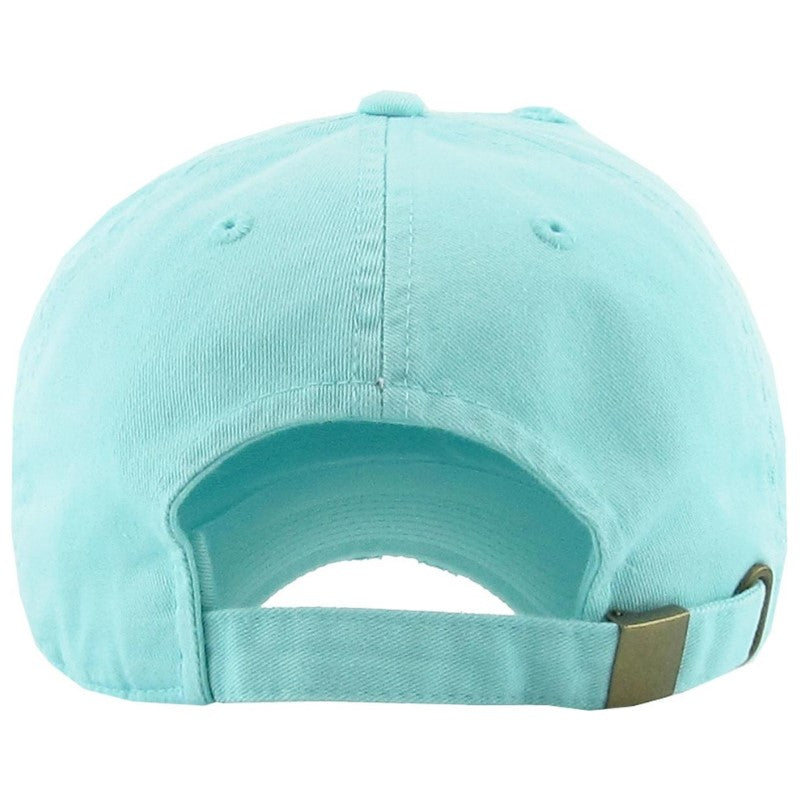 Load image into Gallery viewer, Double Paddle Vintage Pickleball Hat Seafoam - Back View
