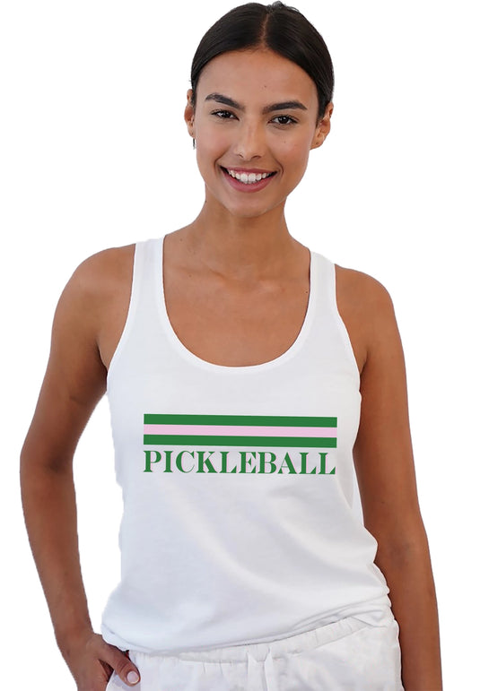 Womens Pickleball Stripe Tank