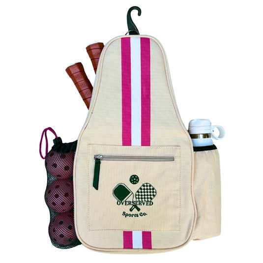 Racing Stripes Pickleball Canvas Court Bag