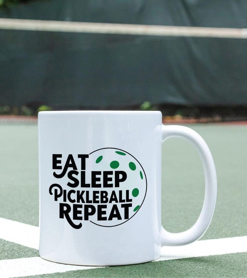 Load image into Gallery viewer, Eat Sleep Pickleball Repeat 11 oz Coffee Mug
