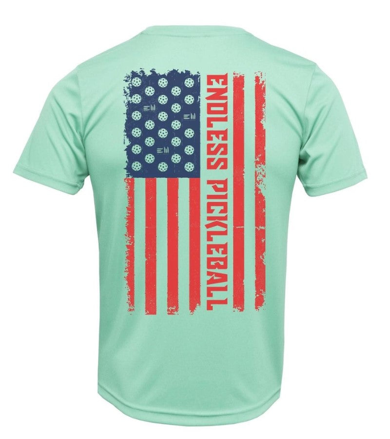 Load image into Gallery viewer, Endless Pickleball American Flag Performance Shirt
