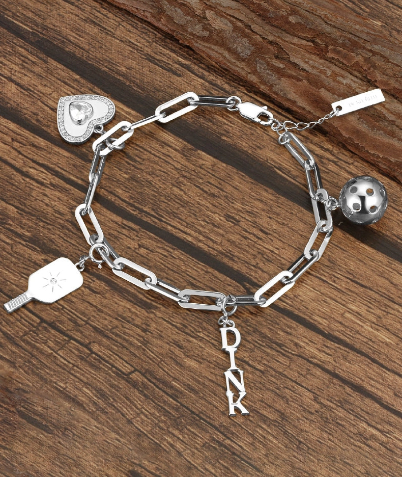 Load image into Gallery viewer, Pickle Me Silver Charm Bracelet
