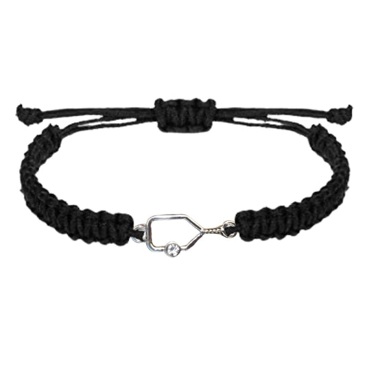 Pickleball Paddle Rope Bracelet - Black