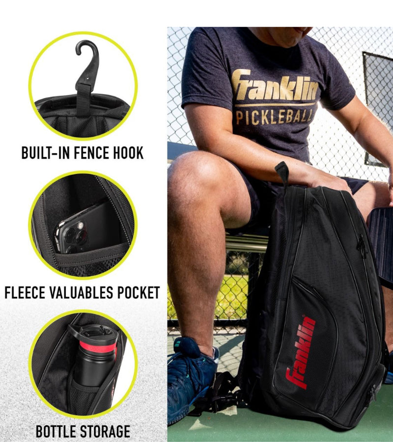 Load image into Gallery viewer, Franklin Deluxe Competition Pro Pickleball Backpack Red
