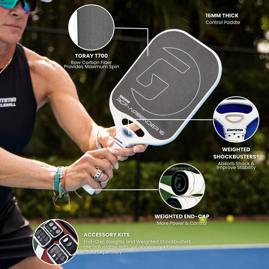 GAMMA RCF Airbender 16mm Pickleball Paddle