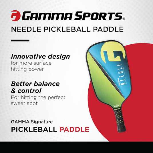 GAMMA Needle Graphite Pickleball Paddle - Blue/Green