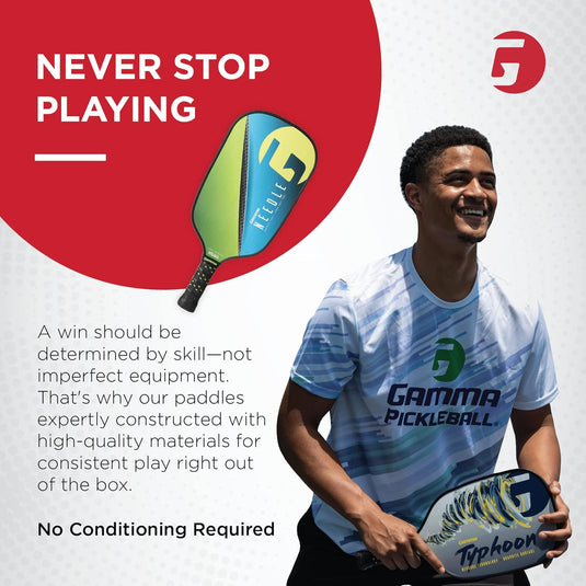 GAMMA Needle Graphite Pickleball Paddle - Blue/Green