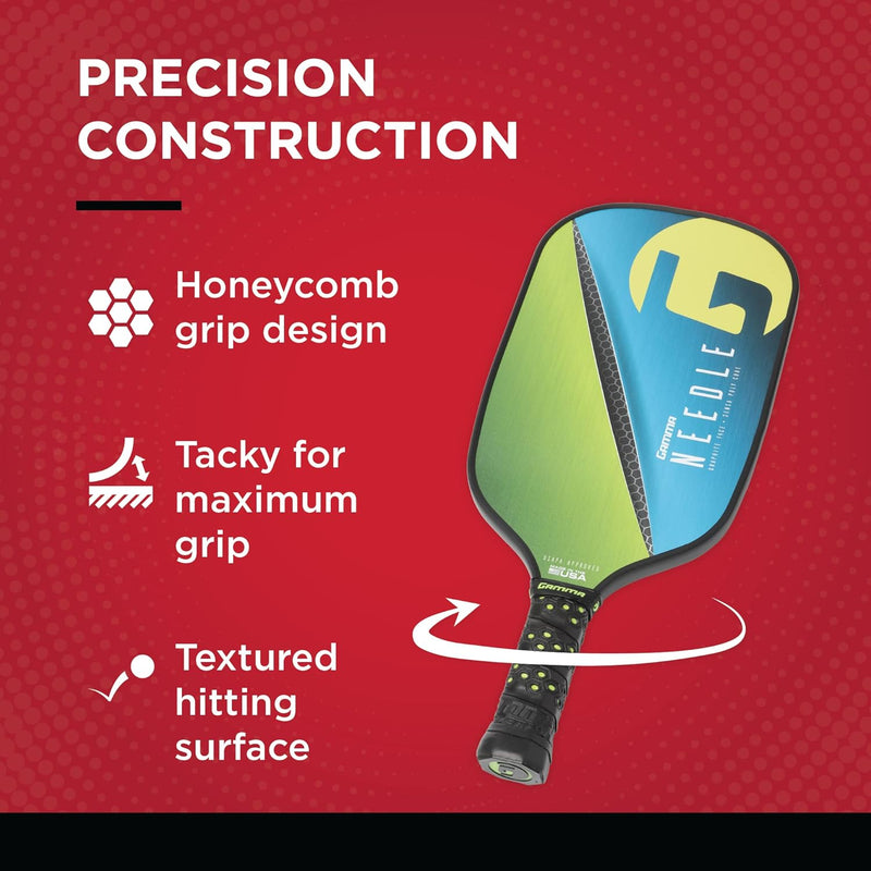 Load image into Gallery viewer, GAMMA Needle Graphite Pickleball Paddle Features
