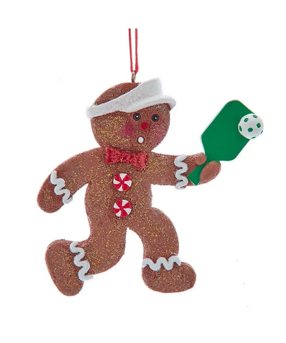 Gingerbead Man Pickleball Ornament