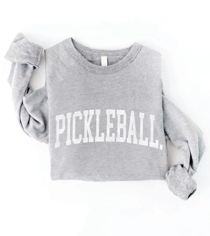 Load image into Gallery viewer, Graphic Style Pickleball Sweatshirt Heather Grey
