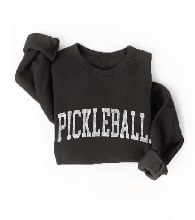 Load image into Gallery viewer, Graphic Style Pickleball Sweatshirt Black
