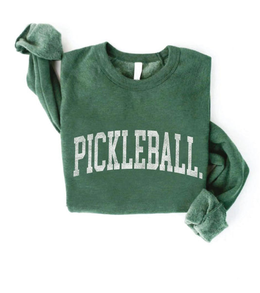 Graphic Style Pickleball Sweatshirt Green