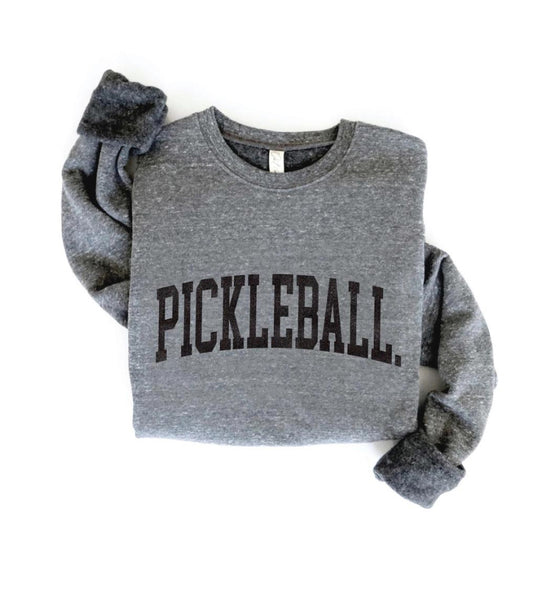 Graphic Style Pickleball Sweatshirt Grey