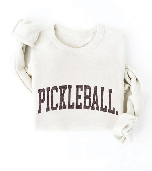 Graphic Style Pickleball Sweatshirt White