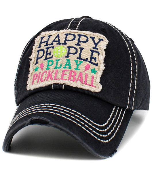 Happy People Play Pickleball Hat
