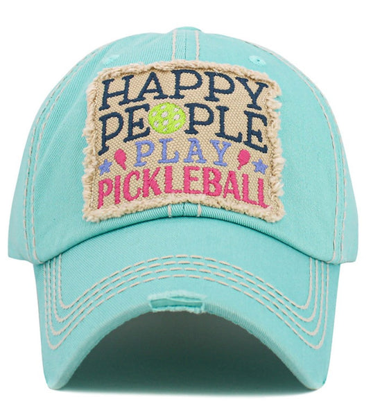 Happy People Play Pickleball Hat