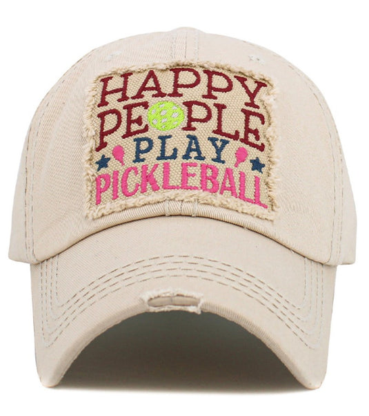 Happy People Play Pickleball Hat