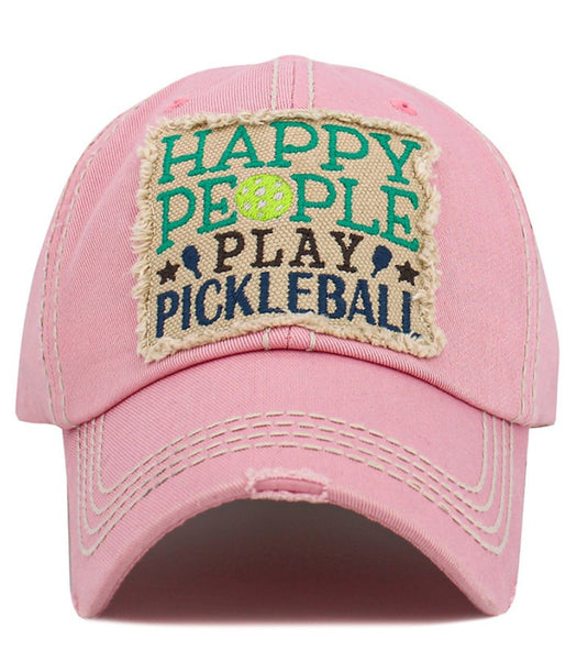 Happy People Play Pickleball Hat