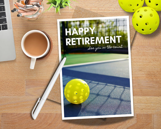 See You on the Court Pickleball Retirement Card