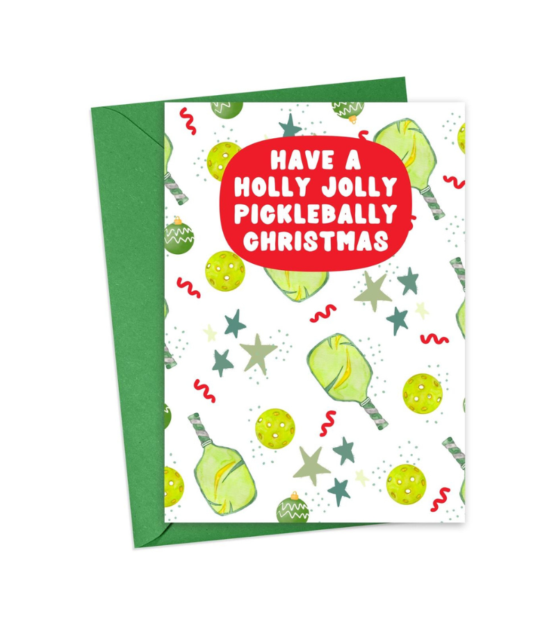 Load image into Gallery viewer, Have a Holly Jolly Picklebally Christmas Card
