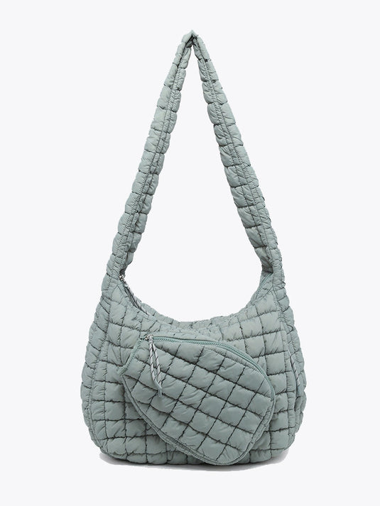 Hayley Quilted Pickleball Bag - Dusty Teal