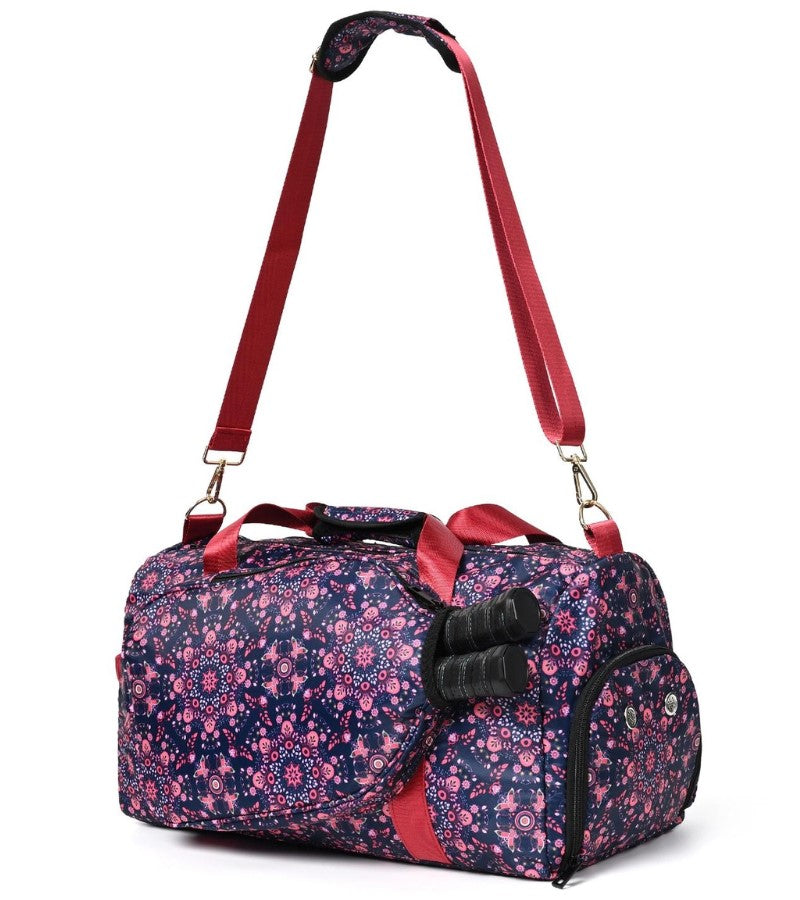 Load image into Gallery viewer, Paisley Pickleball Duffle Bag Hot Pink
