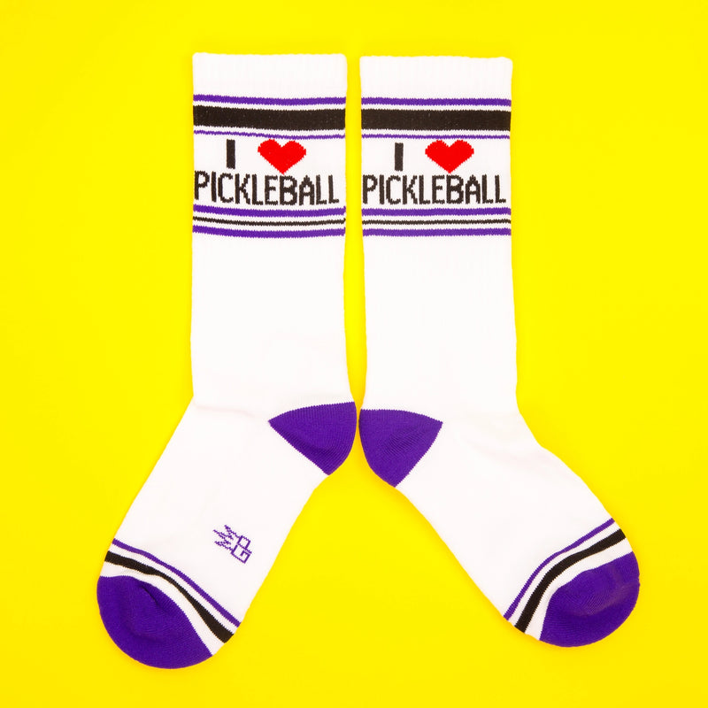 Load image into Gallery viewer, I Heart Pickleball Crew Socks
