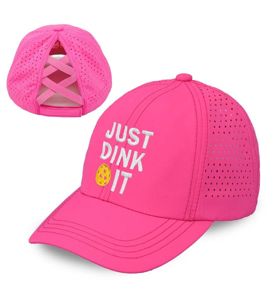 Just Dink It Criss-Cross Running Hat Hot Pink