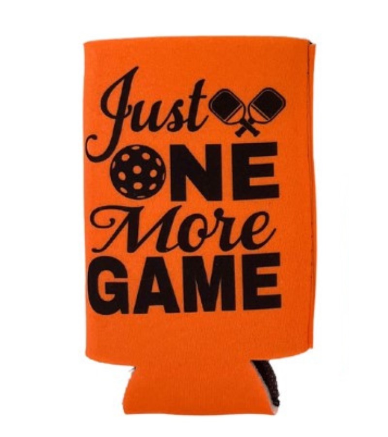 Load image into Gallery viewer, Just One More Game Slim Can Koozie Orange
