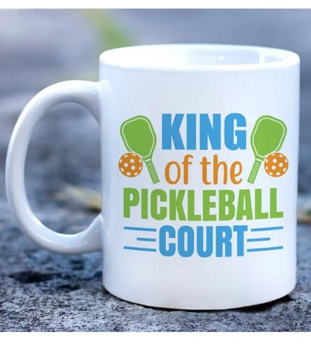 King of the Pickleball Court Mug