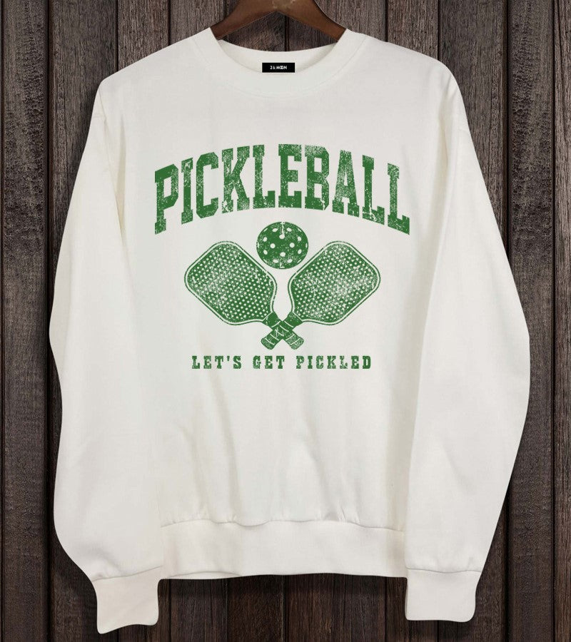 Load image into Gallery viewer, Let&#39;s Get Pickled Sweatshirt - White
