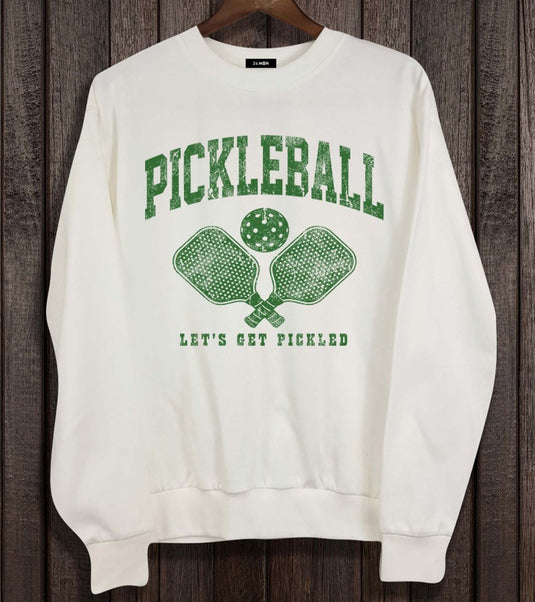 Let's Get Pickled Sweatshirt - White