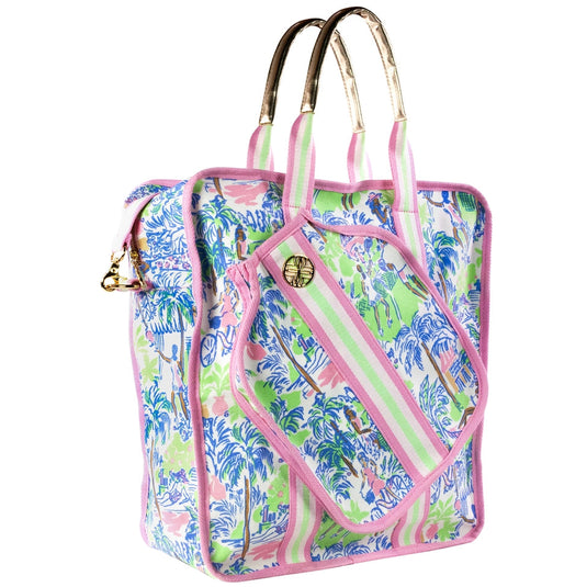 Lily Pulitzer Serving It Up Pickleball Tote - Side View