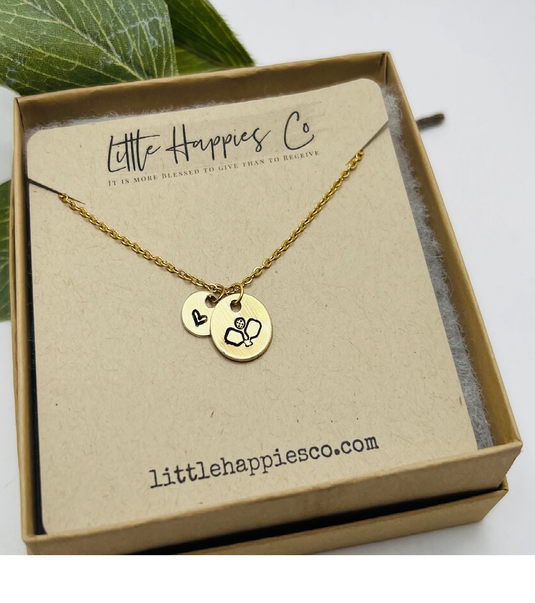 Little Happies Gold Pickleball Necklace