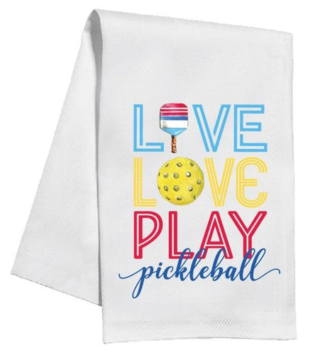 Live Love Play Pickleball Kitchen Towel