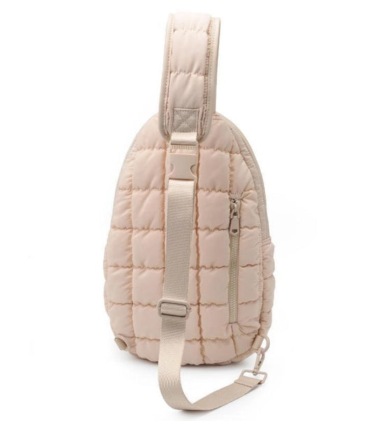 The Ace Pickleball Sling Bag Backpack - Back Side Cream