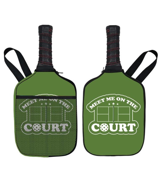 Meet Me On The Court Pickleball Paddle Cover
