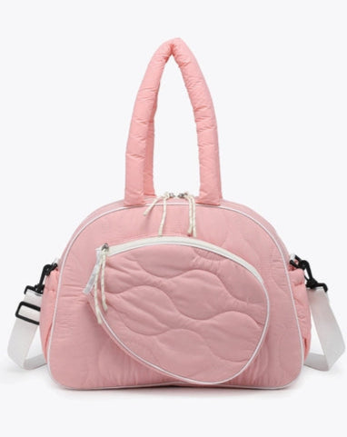 Modern Two-Tone Pickleball Tote Pink / White