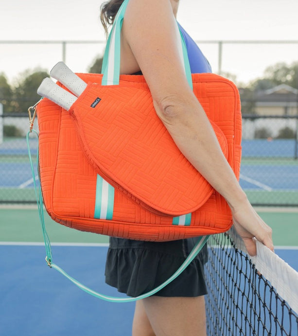 Jacquard Terry Pickleball Tote Tangerine